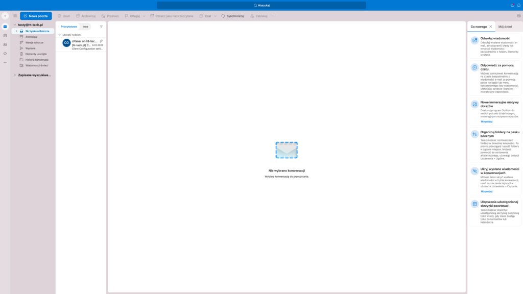 Obrazek - skrzynka e-mail w Outlook macOS